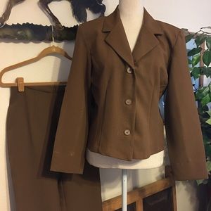 California Grown brown jacket pant set M